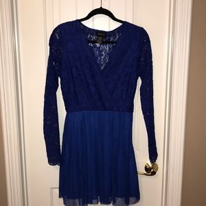 Blue short prom dress